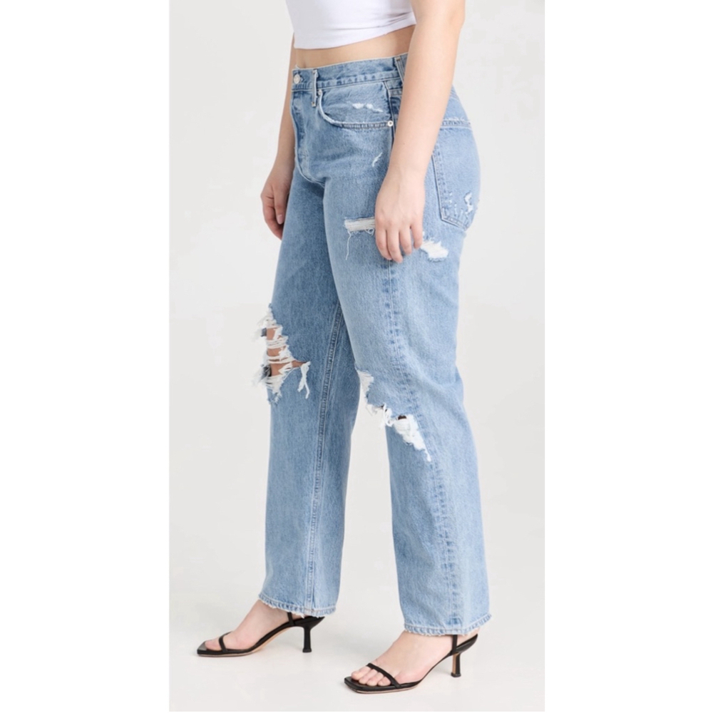 Agolde Classic Blue Distressed Women's Jeans